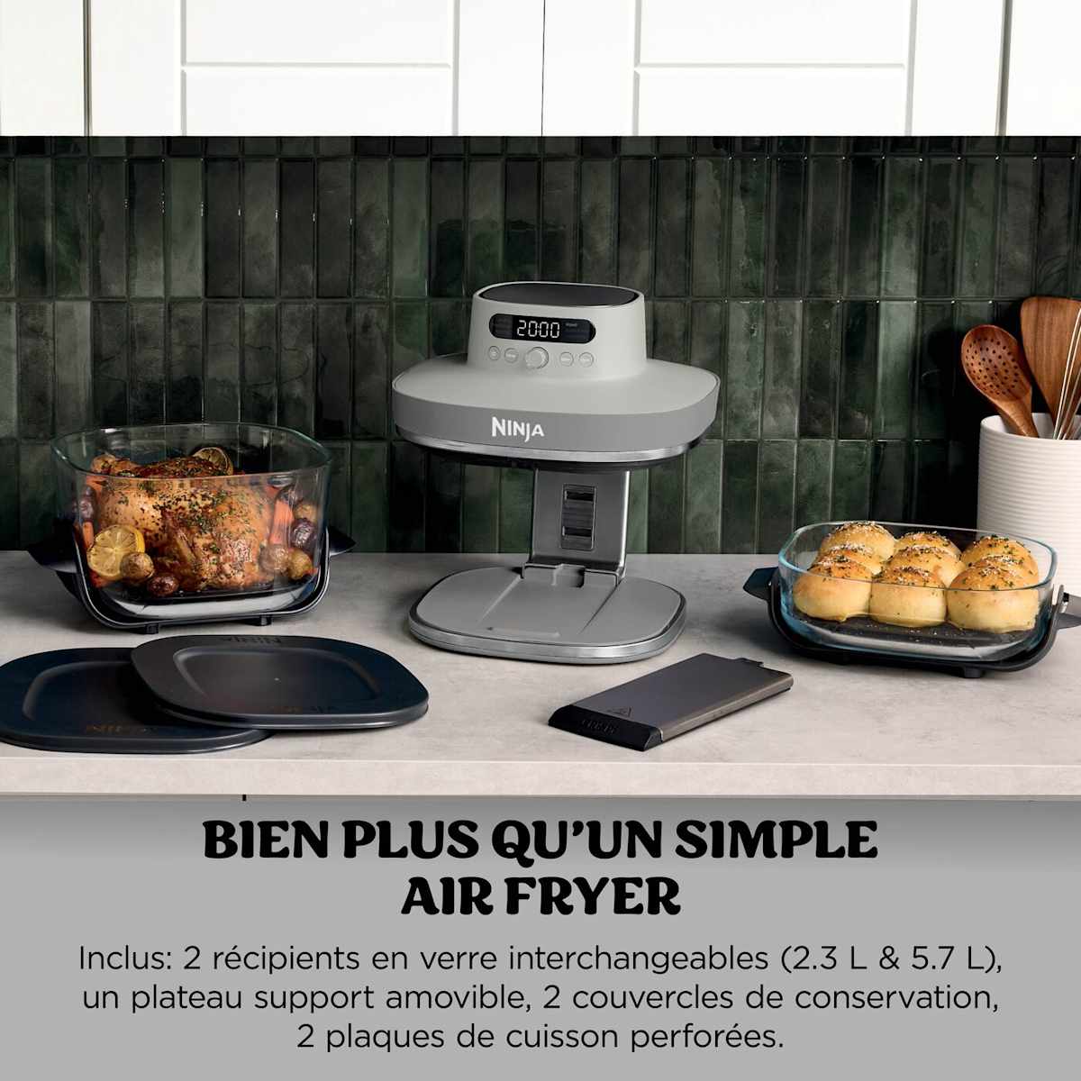 Air Fryer en verre Crispi Pro 7-en-1, Bone