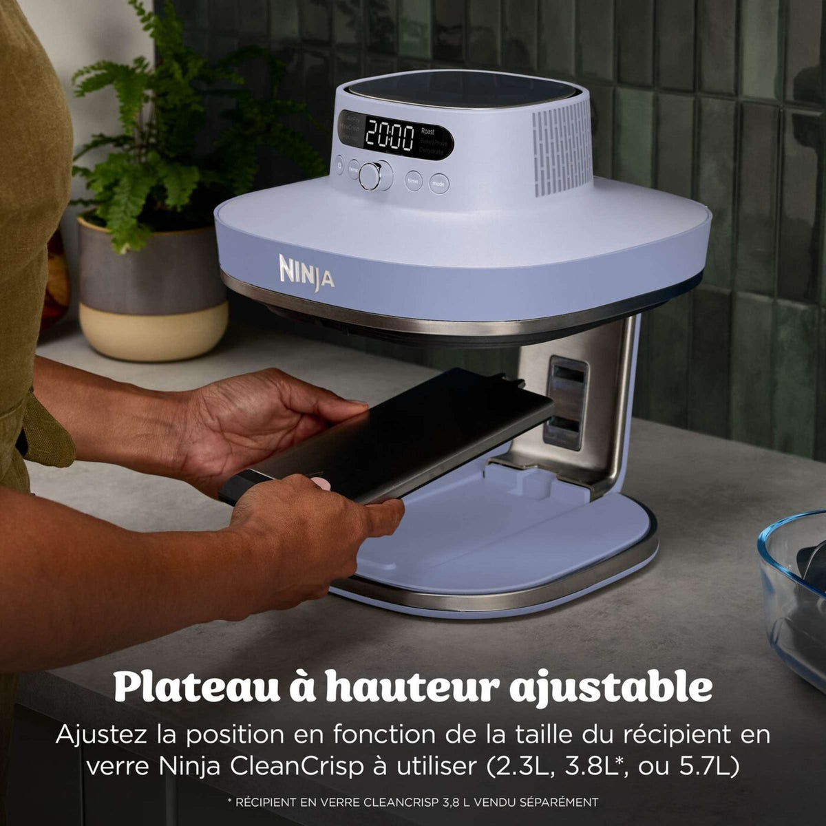 Ninja CRISPi PRO Air fryer en verre 7-en-1, Violet