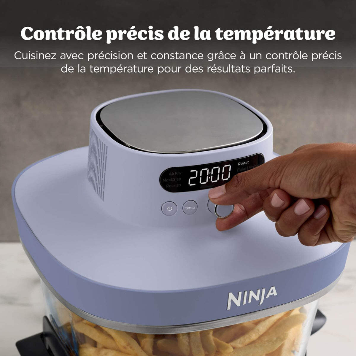Ninja CRISPi PRO Air fryer en verre 7-en-1, Violet