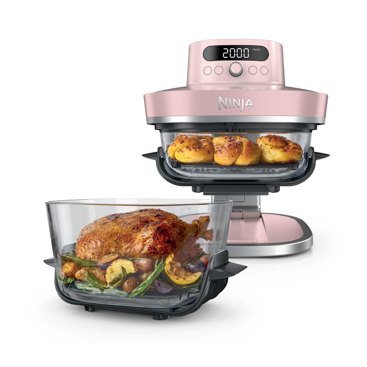Air Fryer en verre Crispi Pro 7-en-1, Rose Quartz