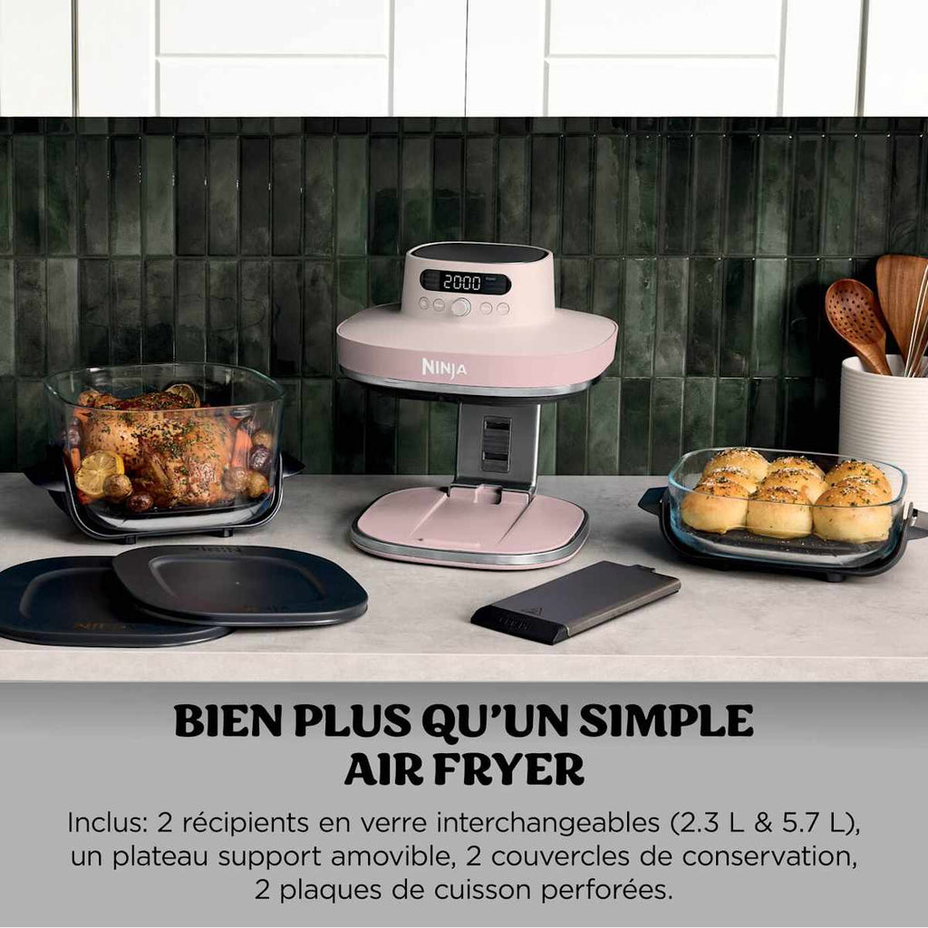 Air Fryer en verre Crispi Pro 7-en-1, Rose Quartz
