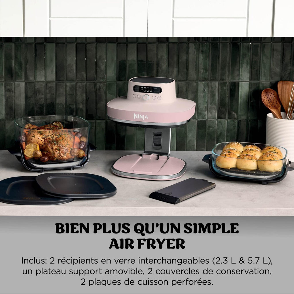 Air Fryer en verre Crispi Pro 7-en-1, Rose Quartz
