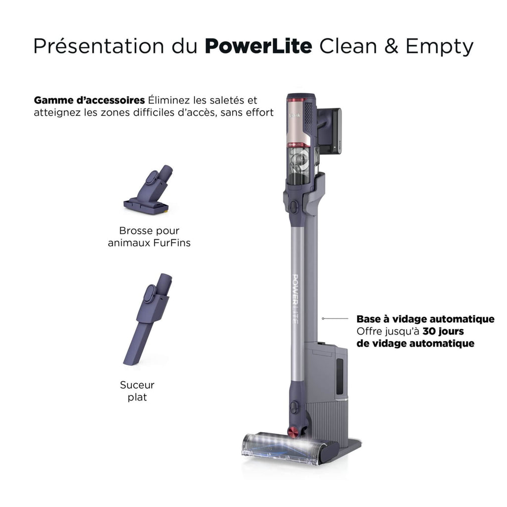 Aspirateur balai sans fil Shark PowerLite Clean & Empty spécial poils d’animaux