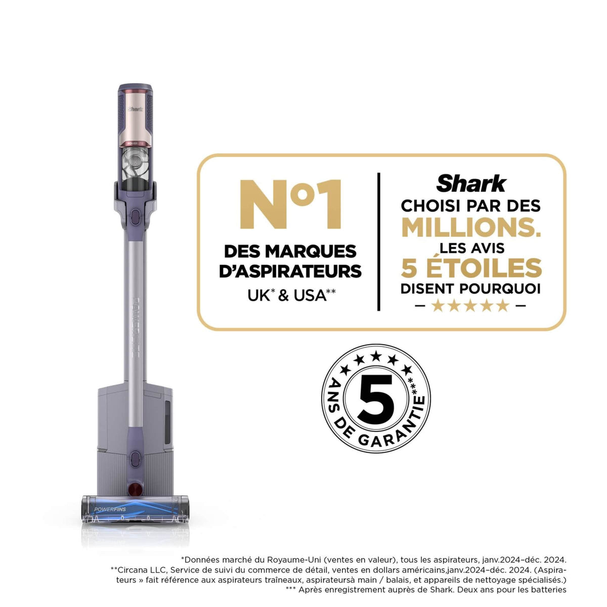 Aspirateur balai sans fil Shark PowerLite Clean & Empty spécial poils d’animaux
