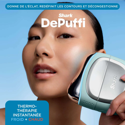 Appareil de massage par thermothérapie instantanée par contraste chaud-froid Shark DePuffi – Noir Profond