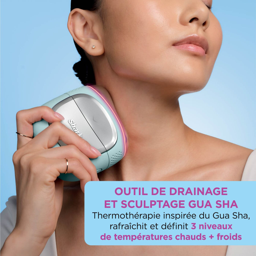 Appareil de massage par thermothérapie instantanée par contraste chaud-froid Shark DePuffi – Noir Profond