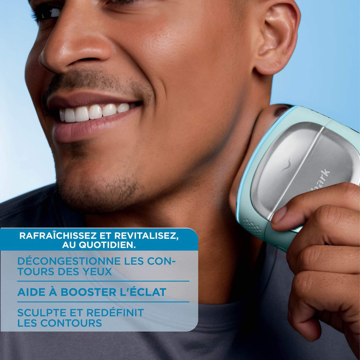 Appareil de massage par thermothérapie instantanée par contraste chaud-froid Shark DePuffi – Noir Profond