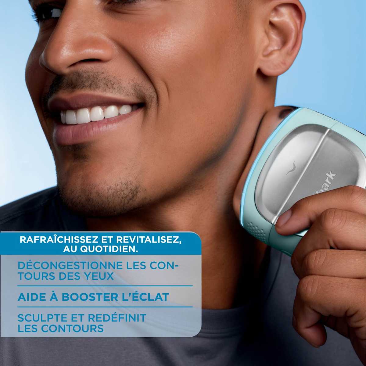 Appareil de massage par thermothérapie instantanée par contraste chaud-froid Shark DePuffi – Noir Profond