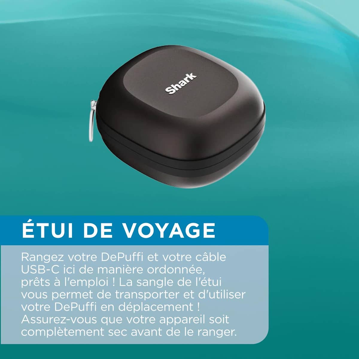 Appareil de massage par thermothérapie instantanée par contraste chaud-froid Shark DePuffi – Noir Profond