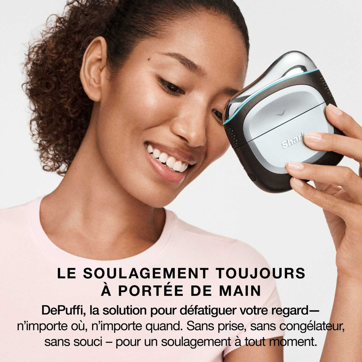 Appareil de massage par thermothérapie instantanée par contraste chaud-froid Shark DePuffi – Noir Profond