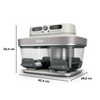 Air fryer en verre avec 8 modes CRISPi DualZone, Ivoire