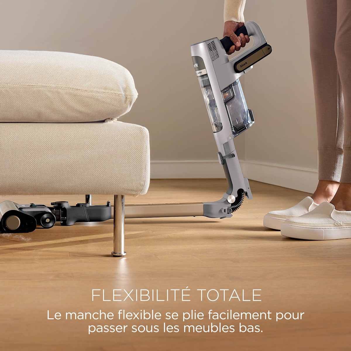 Aspirateur balai sans fil Shark PowerDetect Speed Collection Luxe Clean & Empty - Ivoire
