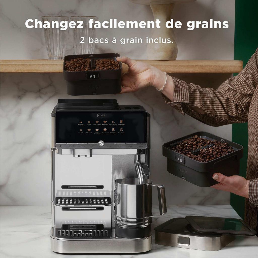 Machine à café automatique Ninja AutoBarista Pro - Argent