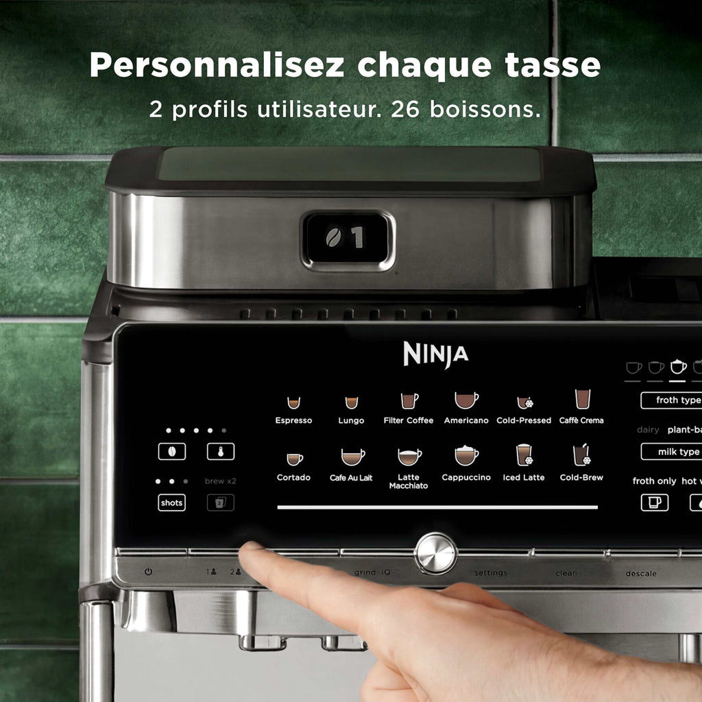 Machine à café automatique Ninja AutoBarista Pro - Argent