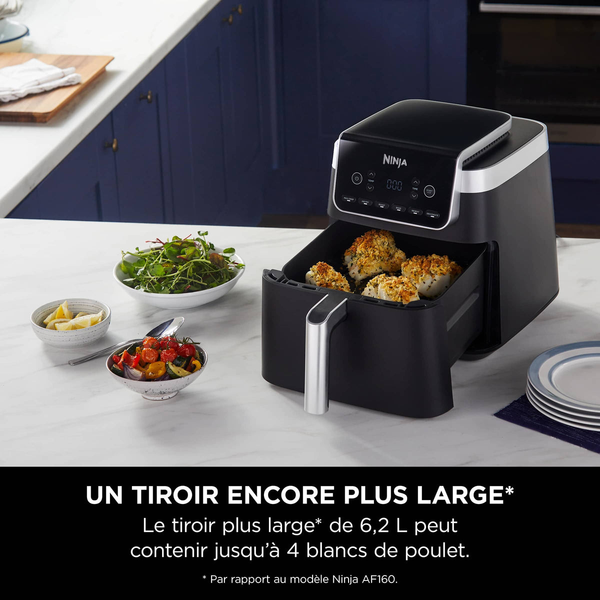 Pack Air Fryer Ninja 1 tiroir 6-en-1, 6,2L & Aspirateur balai sans fil Shark PowerLite
