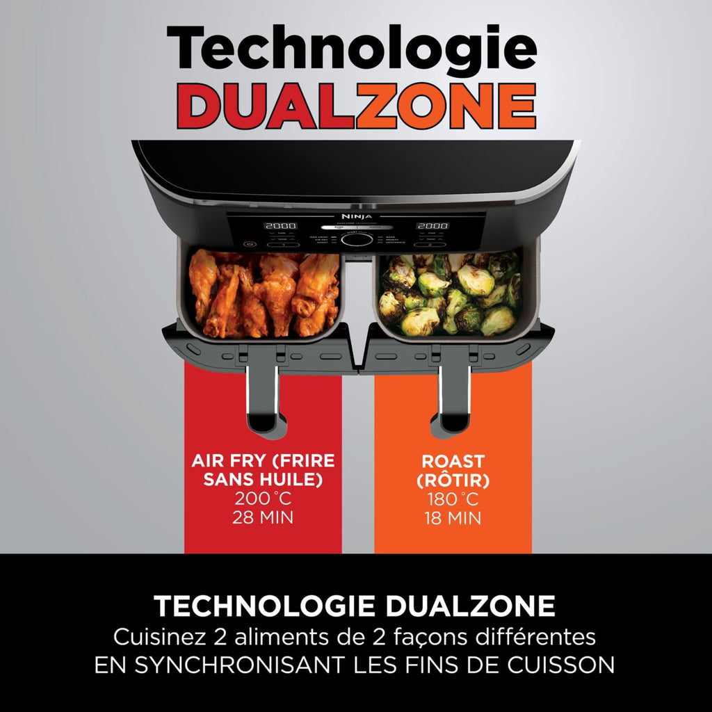 Air Fryer Ninja DualZone, 7.6L, 4-en-1