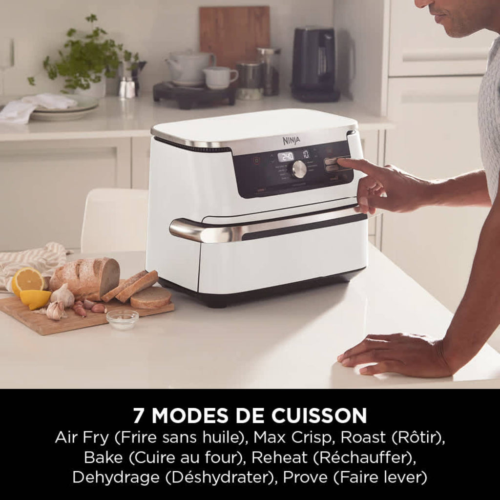 Air Fryer Ninja Foodi Flex, 10.4L, 7-en-1, Blanc
