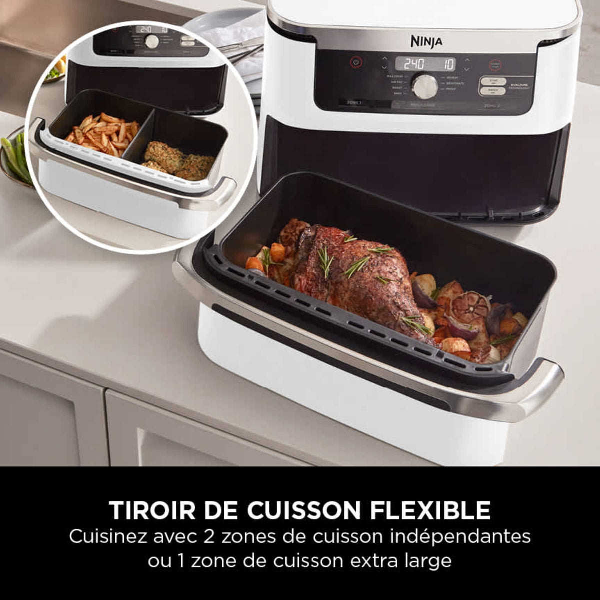 Air Fryer Ninja Foodi Flex, 10.4L, 7-en-1, Blanc