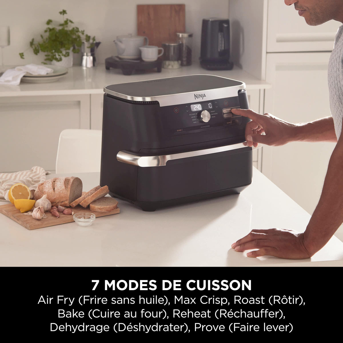 Air Fryer Ninja Foodi Flex, 10.4L, 7-en-1, Noir