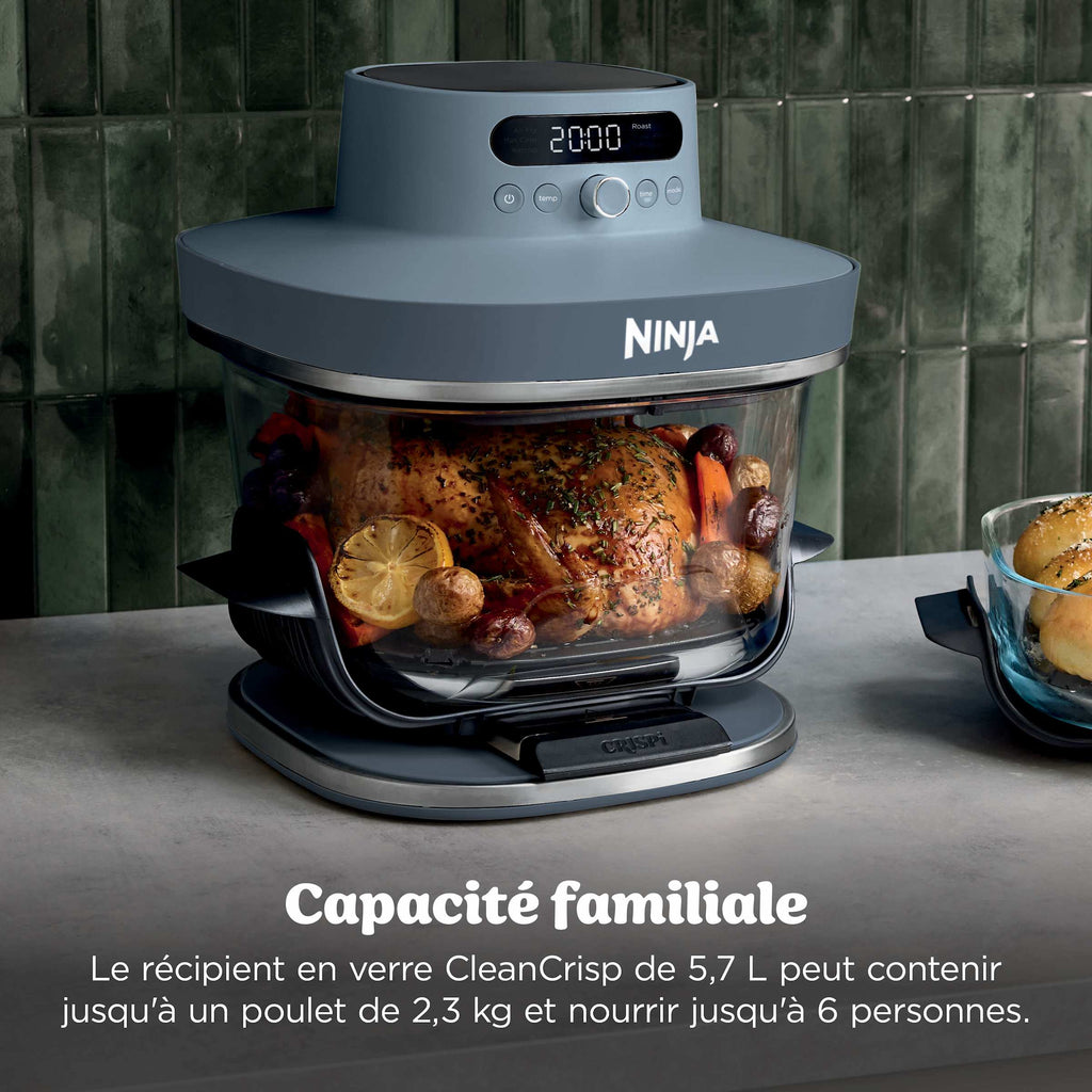 Air Fryer en verre Crispi Pro 7-en-1, Bleu Cyberspace