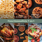 Air Fryer en verre Crispi Pro 7-en-1, Vert Cendré