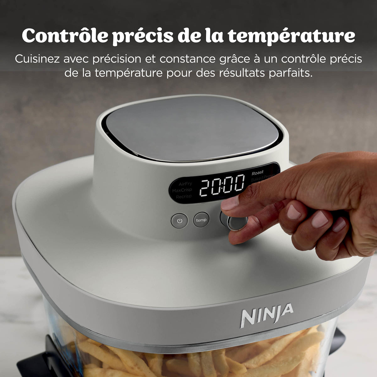 Air Fryer en verre Crispi Pro 7-en-1, Bone
