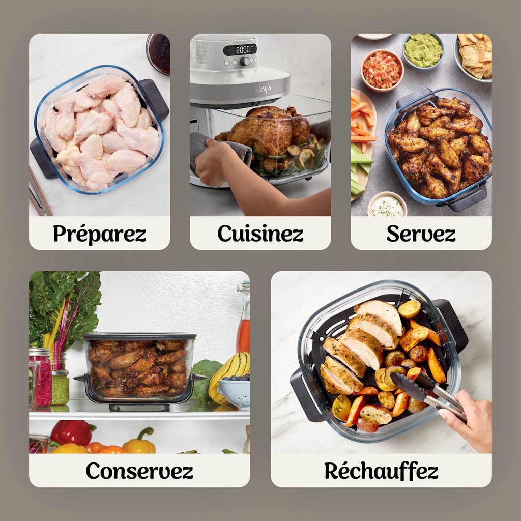 Air Fryer en verre Crispi Pro 7-en-1, Bone