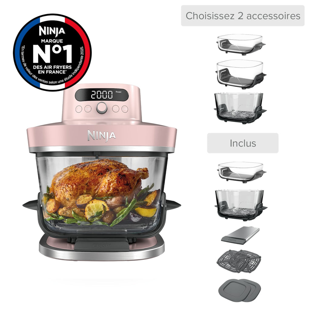Pack sur mesure Air Fryer en verre Crispi Pro 7-en-1, Rose Quartz
