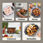 Pack sur mesure Air Fryer en verre Crispi Pro 7-en-1, Rose Quartz