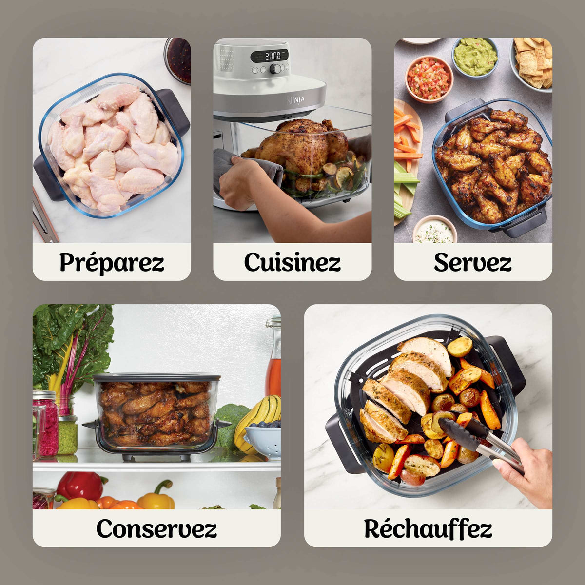 Pack sur mesure Air Fryer en verre Crispi Pro 7-en-1, Rose Quartz