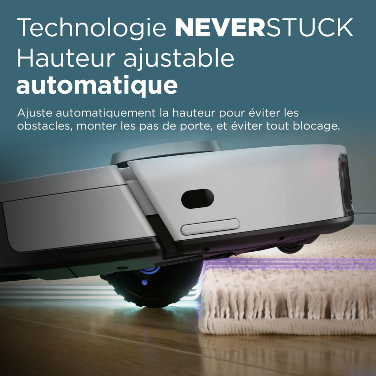 Aspirateur robot Shark PowerDetect avec autovidage et navigation IA – Blanc AV2820VEEUWH