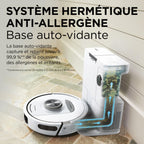 Aspirateur robot Shark PowerDetect avec autovidage et navigation IA – Blanc AV2820VEEUWH