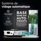 Aspirateur robot Shark PowerDetect avec autovidage et navigation IA – Blanc AV2820VEEUWH