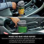 Pack Blender portable sans fil Ninja Blast Max 700 ml Gris et Ventilateur portable avec brume Shark FlexBreeze HydroGo Gris