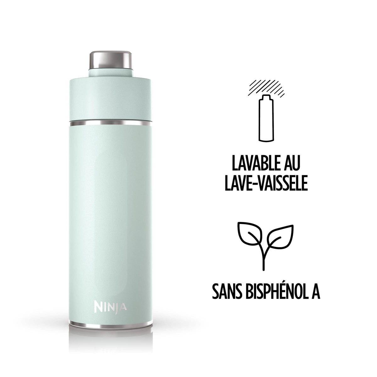 Gourde isotherme Ninja Thirsti – Menthe, 530 ml