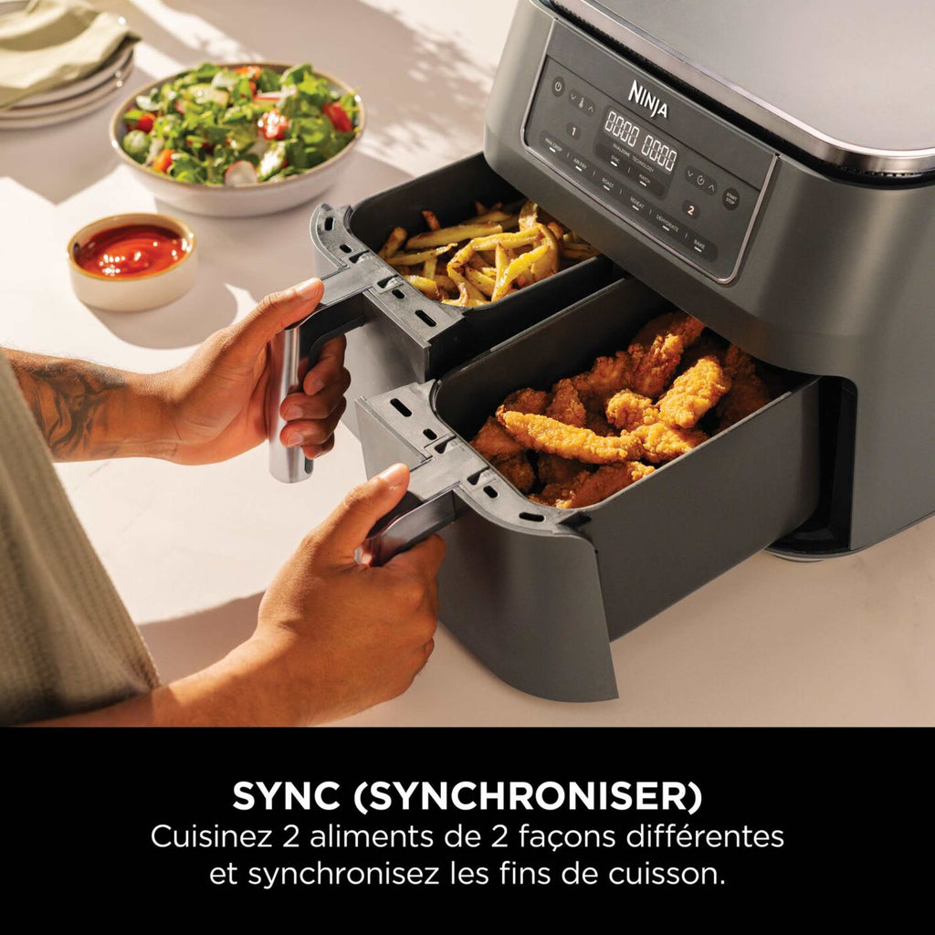 Air Fryer Ninja DualZone, 7.6L, 6-en-1, Gris