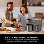 Air Fryer Ninja DualZone, 7.6L, 6-en-1, Gris