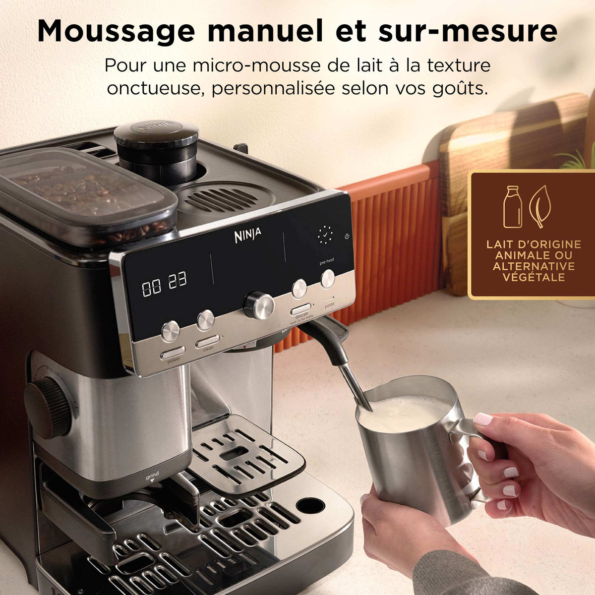 Machine à café semi-automatique Ninja Luxe Café MINI Plus - Argent