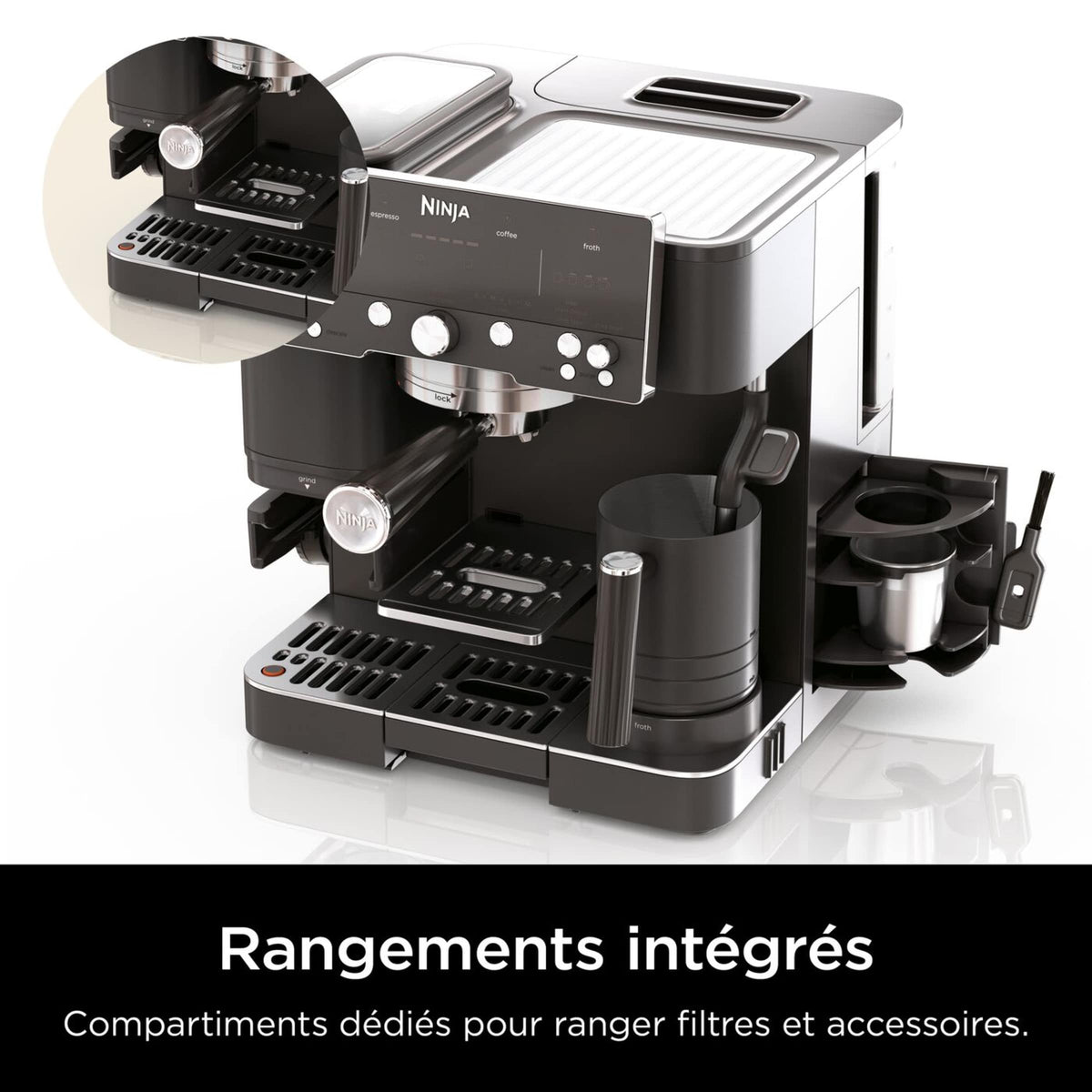 Machine à espresso Ninja Luxe Café Premier avec broyeur intégré – Noir
