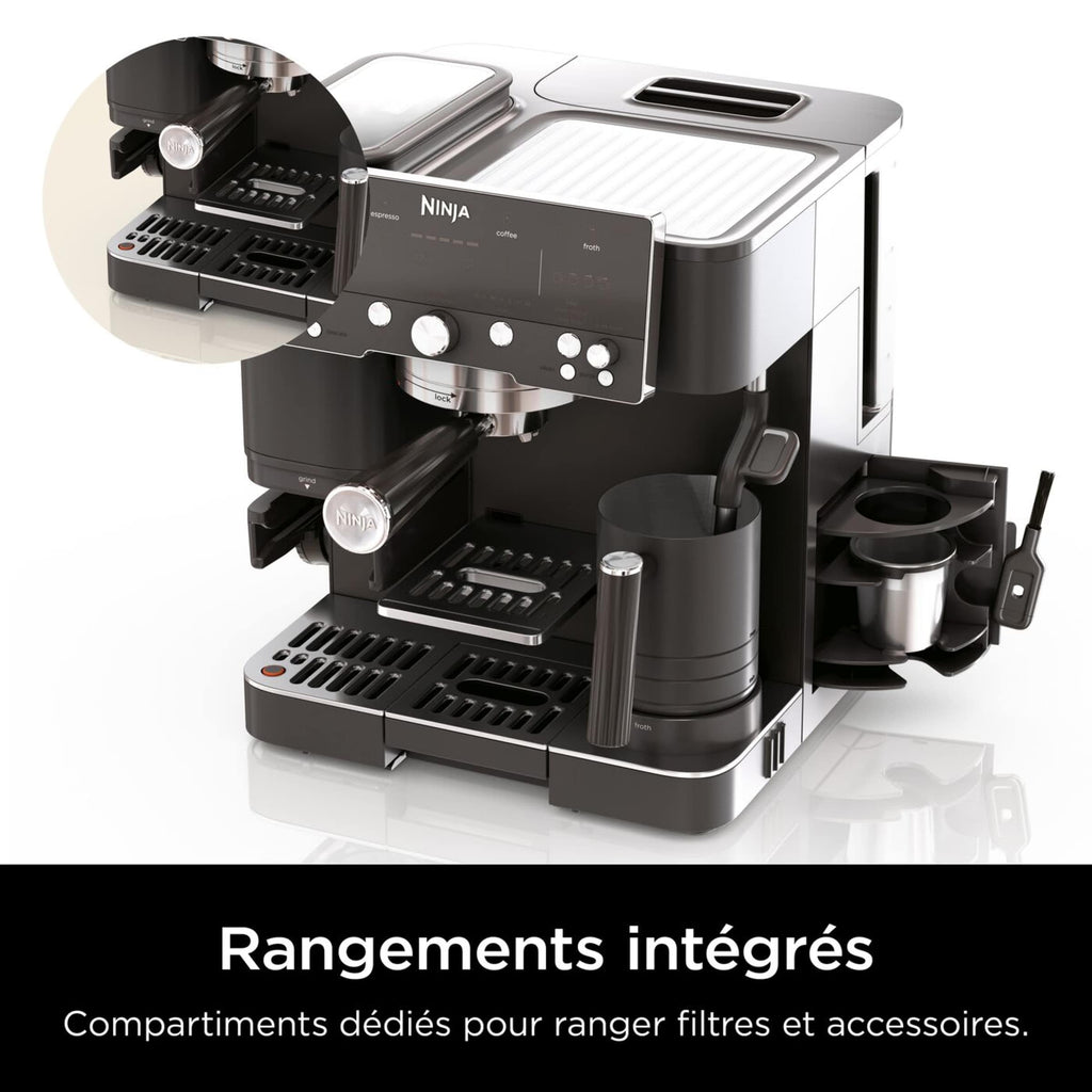 Machine à espresso Ninja Luxe Café Premier avec broyeur intégré – Noir