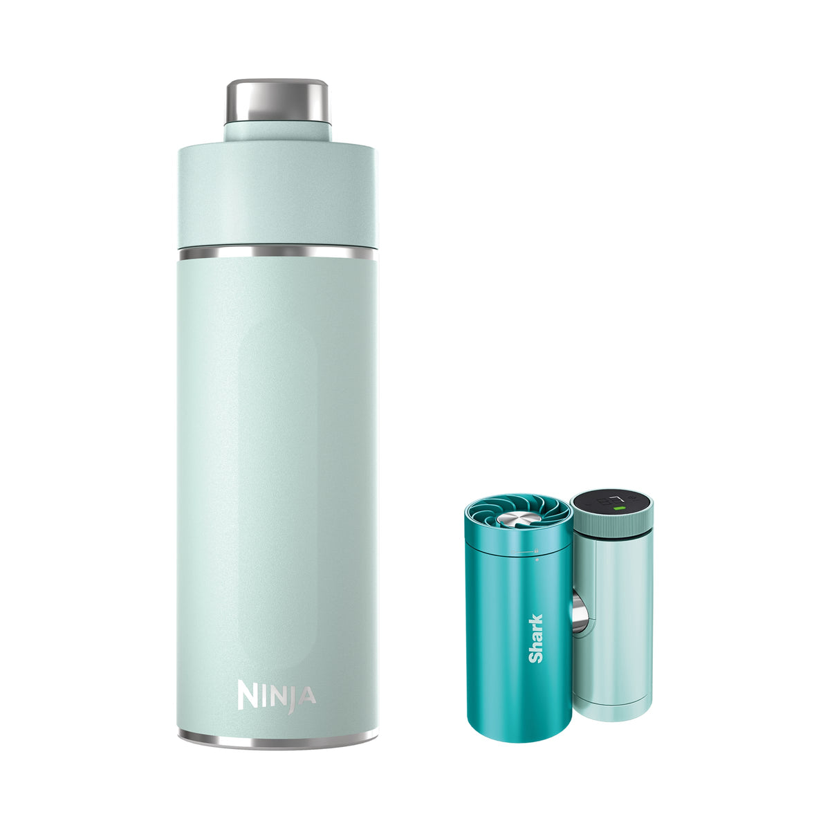 Pack Ventilateur portable 3-en-1, Shark ChillPill et Gourde isotherme Ninja Thirsti, 530 ml