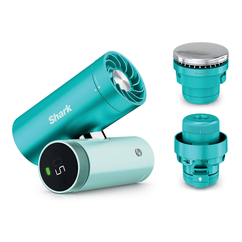Ventilateur portable 3-en-1, brumisateur et plaque refroidissante Shark ChillPill - Turquoise