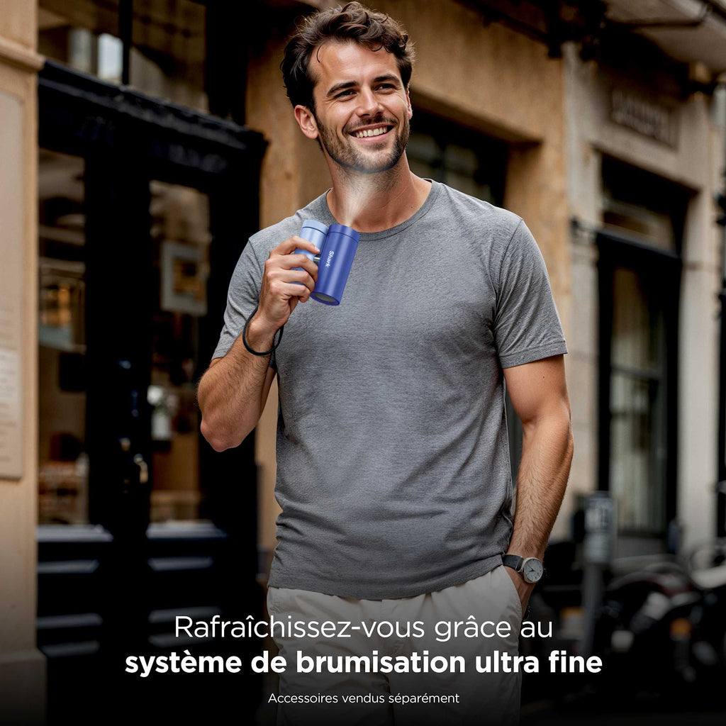 Ventilateur portable 3-en-1, brumisateur et plaque refroidissante Shark ChillPill - Bleu Lavande