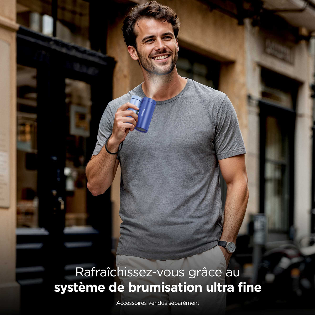 Ventilateur portable 3-en-1, brumisateur et plaque refroidissante Shark ChillPill - Bleu Lavande
