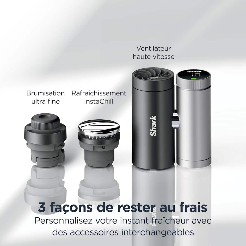 Ventilateur portable 3-en-1, brumisateur et plaque refroidissante Shark ChillPill - Vert