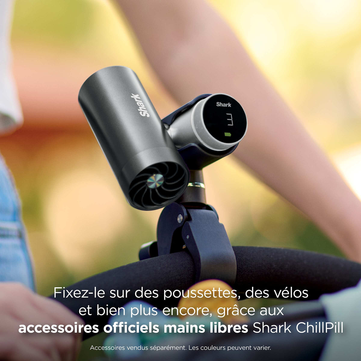 Ventilateur portable 3-en-1, brumisateur et plaque refroidissante Shark ChillPill - Charbon