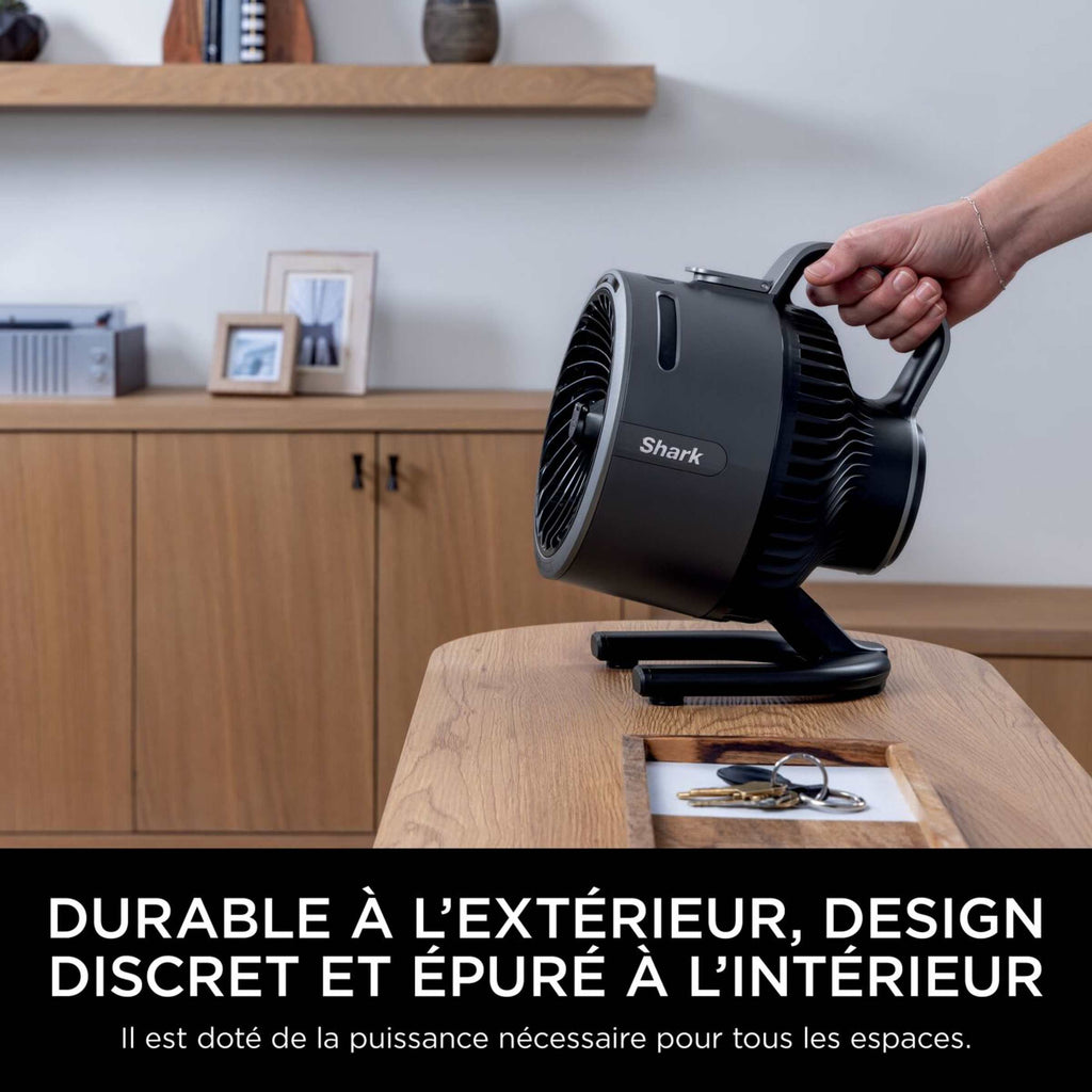 Ventilateur portable avec brume Shark FlexBreeze HydroGo - Gris foncé