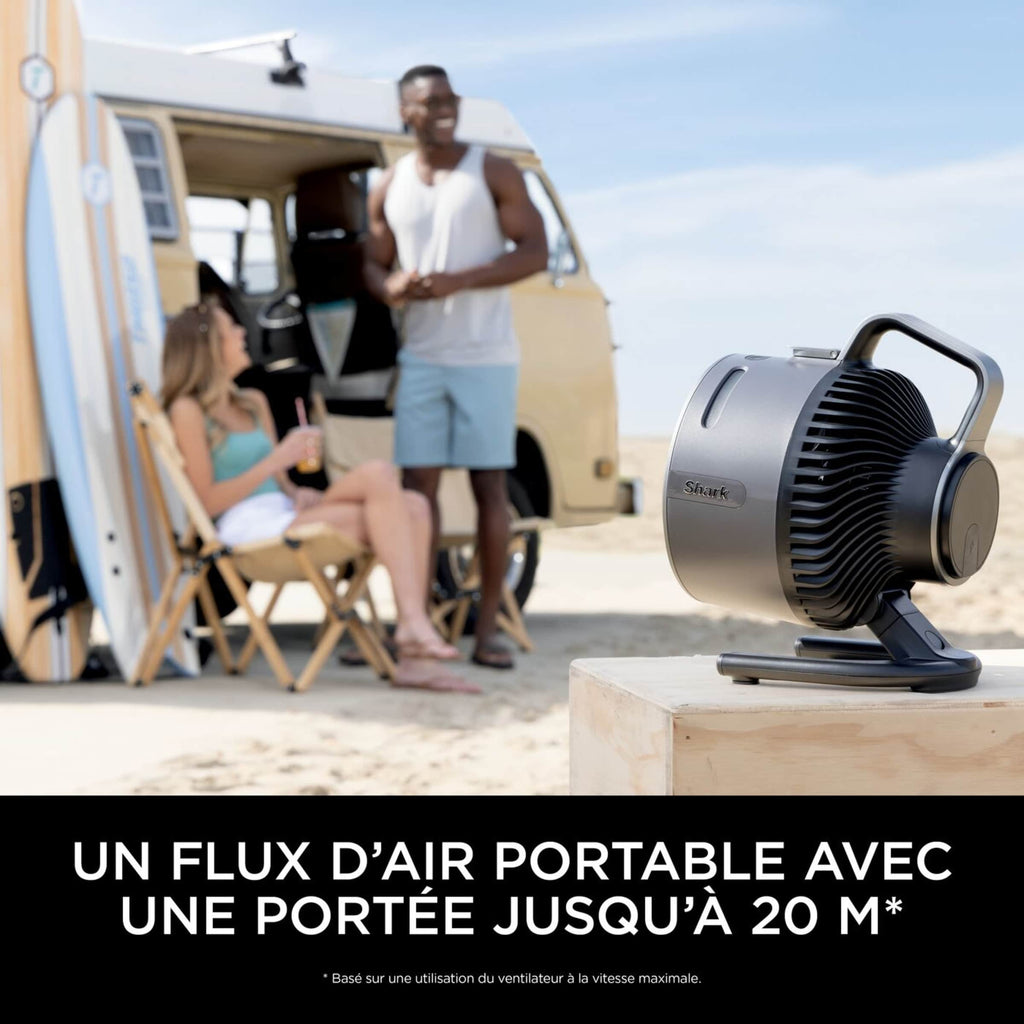 Ventilateur portable avec brume Shark FlexBreeze HydroGo - Gris foncé