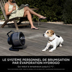 Ventilateur portable avec brume Shark FlexBreeze HydroGo - Gris foncé