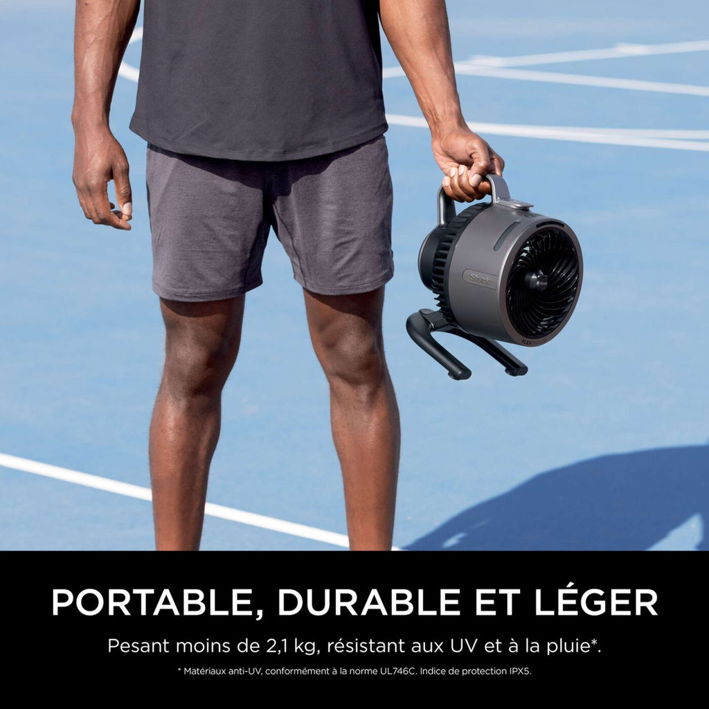 Ventilateur portable avec brume Shark FlexBreeze HydroGo - Gris foncé